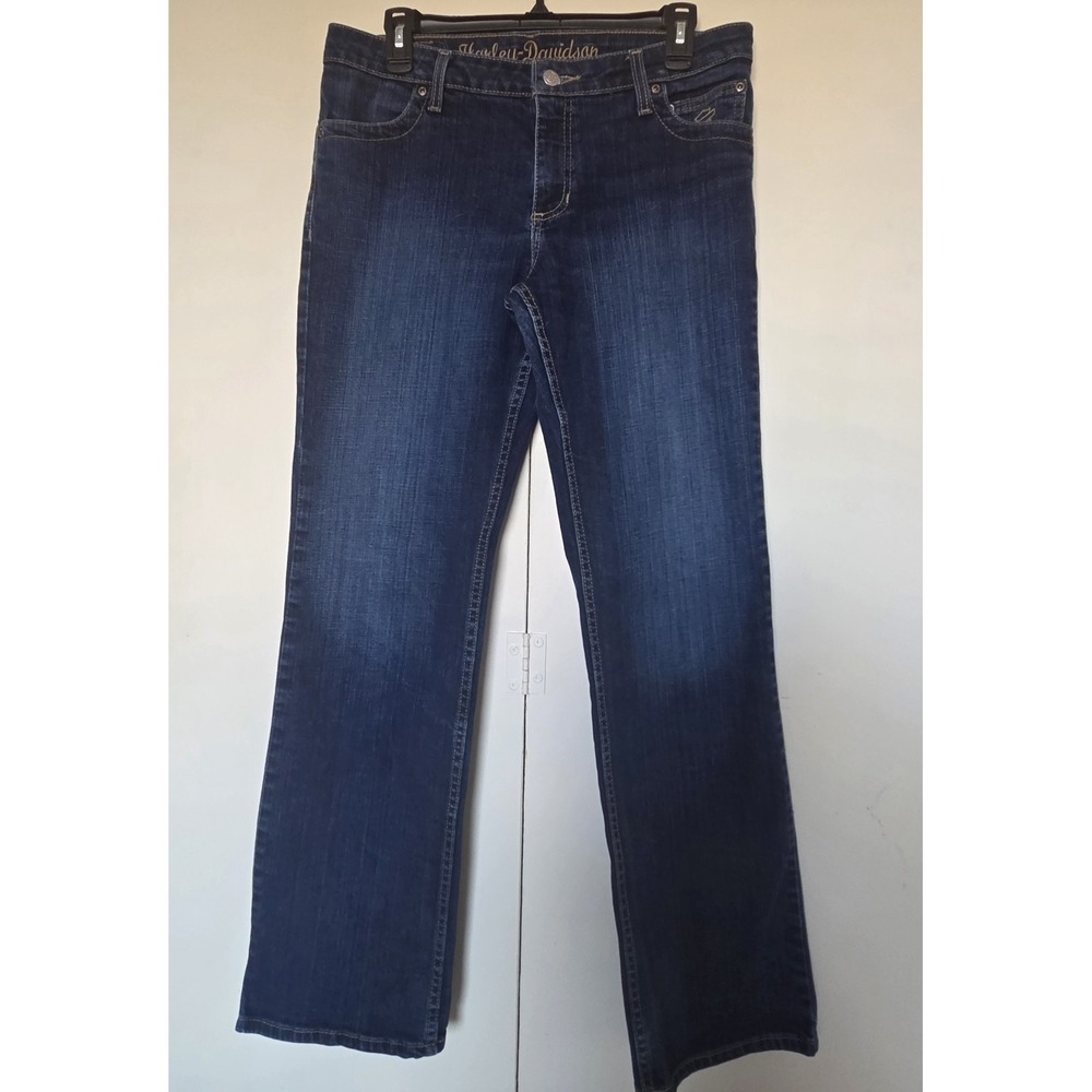 HARLEY DAVIDSON  Women's Bootcut Mid-Rise Jeans Sz 10 ~ Great Condition ~